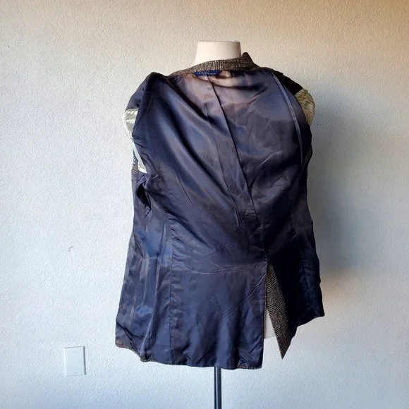 Polo Ralph Lauren Vintage Glenn Plaid Tweed Wool 2 Piece Mens Retro Suit 42R/34 - Picture 8 of 14